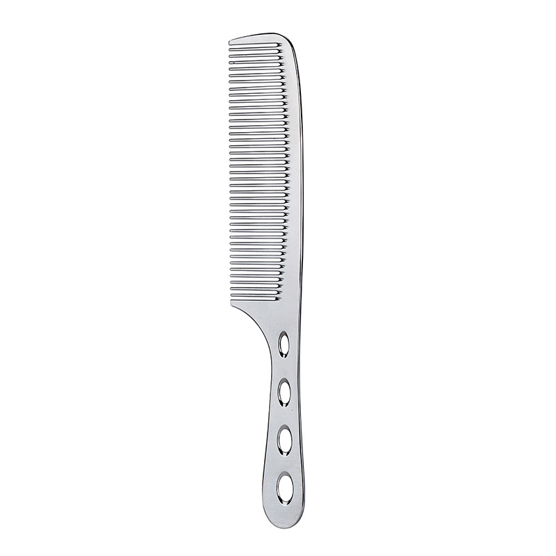 Space comb handle bright silver