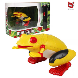 Juguete de marionetas de rana eléctrica con control remoto, características de ojos brillantes y sígueme para trucos - Product Image 3