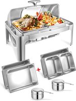 Plats chauffants à couvercle roulant 13QT pour buffets, réceptions, anniversaires, mariages, Noël