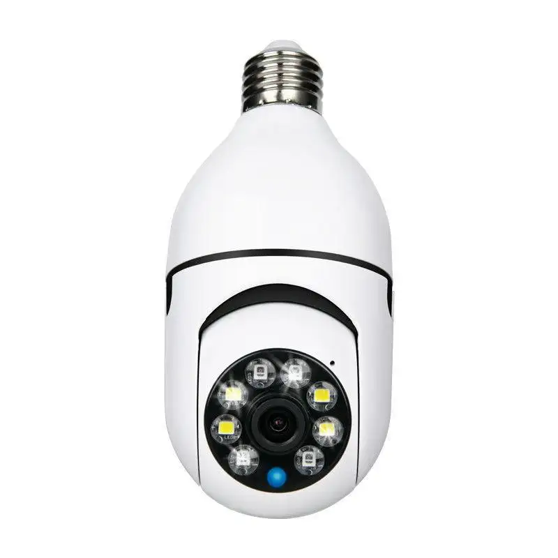 2MP E27 Bulb Surveillance Camera Night Vision Full Color Automatic Human Tracking 4x Digital Zoom Video Indoor Security Monitor