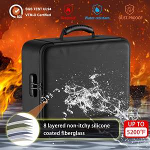 5200F Fireproof Waterproof Document Bag <b>Lock</b> Upgraded Heat Insulated Anti-Theft <b>Box</b> File Organizer Portable Home Travel Safe - Product Image 2