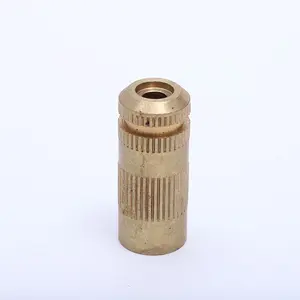 good quality customized Metal Material Female Thread Knurled Fitting m2 Brass insert