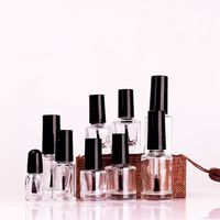 Emballage cosmétique fantaisie 5ML 10ML 15ML bouteille vide de vernis à ongles en verre transparent de luxe avec brosse