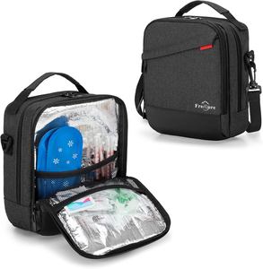 Bolsa Refrigerante para Insulina Freshore, Asa Suave, Gran Capacidad, Portátil, Doble Capa, Cierre de Cremallera, Resistente al Agua, Almacenamiento en Frío Universal - Product Image 1