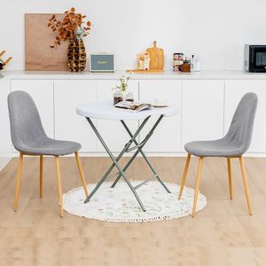 Mesa de comedor plegable de HDPE de 32 pulgadas de diámetro redondo resistente para cocina restaurante <span class=keywords><strong>Bistro</strong></span> eventos al aire libre fiesta Camping - Product Image 5