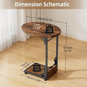 Mesa auxiliar ovalada minimalista para sofá de salón, estilo nórdico retro, mesa redonda pequeña, mesa de centro pequeña móvil para balcón. - Product Image 2