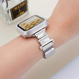 <span class=keywords><strong>Bracelet</strong></span> de montre intelligent de luxe en acier inoxydable <span class=keywords><strong>milanais</strong></span> pour femmes et hommes, compatible avec les montres de 40 mm, 41 mm, 44 mm, 45 mm – Idéal pour le dropshipping - Product Image 4
