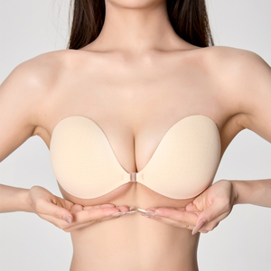 Soutien-gorge Confortable <span class=keywords><strong>Grande</strong></span> <span class=keywords><strong>Taille</strong></span> Forme Ronde OEM Sans Armature <span class=keywords><strong>Grande</strong></span> Coupe Impression Personnalisée Tissu Doux Sans Couture Auto-adhésif Uni Push-up - Product Image 1