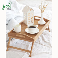 2026 Youlike Hochwertiger Multifunktionaler Klappbarer Bambus-Serviertisch Kaffeetisch Betttablett für Schoß Sofa Schlafzimmer Picknick
