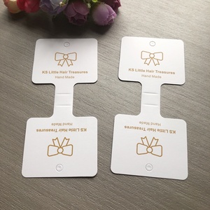 Carte de présentation pour élastiques à cheveux en papier perforé, avec logo personnalisé imprimé - Product Image 2