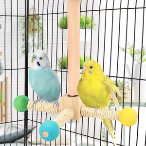 Mainan kerangkeng berputar interaktif 360 ° Aksesori kandang burung kecil sedang burung parkit kakatua kandang burung Lovebirds - Product Image 4