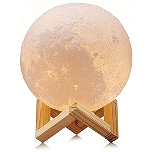 Lampe de lune 3D imprimée de 8 cm, très vendue, de luxe, pour la chambre des enfants, lampes de table pour la décoration de la maison, artisanat naturel - Product Image 3
