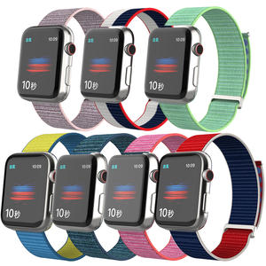 Bracelet à boucle en nylon Tschick pour Apple Watch <span class=keywords><strong>7</strong></span> 45mm 41mm Bracelet sport à double section pour IWatch 6 5 4 SE 44mm 42mm 40mm - Product Image 1