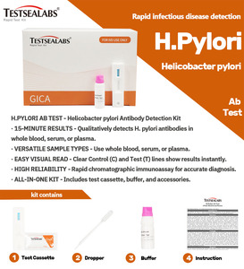 Tests ealabs Einfach zu verwendende <span class=keywords><strong>H</strong></span>.<span class=keywords><strong>Pylori</strong></span> Ab Schnelltest kassette Ein-Schritt-Erkennung für Reisen zu Hause oder in der Klinik Verwenden Sie keine Ausrüstung erforderlich - Product Image 4