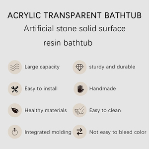 CLASIKAL vasca da bagno ovale indipendente di alta qualità in resina di cristallo di pietra artificiale bagno moderno 3 anni blu Shenzhen - Product Image 4