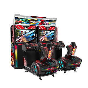 เครื่องจำลองการขับรถในสวนสนุกสีสันสดใส แบบหยอดเหรียญ เล่นได้สองคน จอคู่ ภาพเคลื่อนไหวสมจริง พร้อมระบบเปลี่ยนเกียร์ - Product Image 6