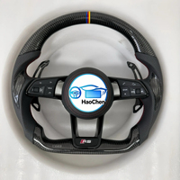 Volant en cuir multifonctionnel chauffant style S Line compatible avec Audi Q3 Q5 Q7 Q8 SUV Modification
