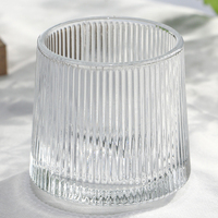 Verre à whisky à base lourde Verrerie de luxe personnalisée Verre à vin créatif en relief Verre à whisky rond clair