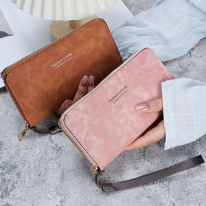 Hot Selling Fashion Clutch Bag Luxury Money Clip Factory Wholesale Print <strong>Long</strong> Zipper Solid Color Women's Wallet <strong>Purse</strong> Woman - Product Image 3