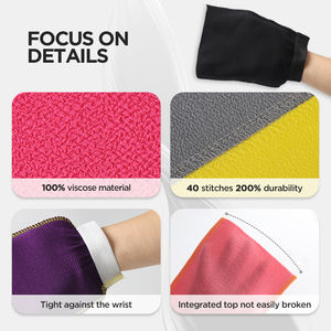 Paquet de marque avec logo personnalisé Kessa <span class=keywords><strong>Hammam</strong></span> gant de bain exfoliant marocain épurateur en fibre de viscose pour le corps - Product Image 2