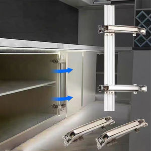 خزانة الملابس نظام للطي ملحقات الأجهزة الفتح الجانبي مادة الصلب المدرفلة على البارد الفضة حافلة انزلاق الباب المفصلي مجلس الوزراء - Product Image 5