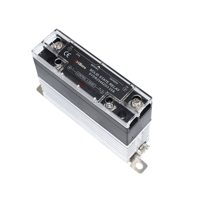Single Phase DC to AC SSR Input 3-32VDC Output 24-480VAC Load Current 10A 15A 20A 25A Solid State Relay