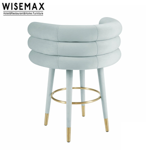 Uxury-muebles de salón para restaurante, taburete de <span class=keywords><strong>bar</strong></span> de tela de terciopelo con marco de metal para cocina y <span class=keywords><strong>bar</strong></span> - Product Image 6