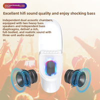 Mini Altavoz Inalámbrico Creativo con Forma de Inodoro, 10W, con Micrófono Incorporado, Control Remoto y Soporte para Aplicaciones - Altavoz Bluetooth