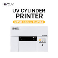 Machine d'impression à jet d'encre UV automatique rotative à 360 degrés pour les petites entreprises, nouvelle conception pour l'impression d'objets cylindriques