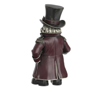Statue de gnome squelette en résine vintage pour gentleman, avec canne de marche, résistante aux intempéries, ornement de jardin extérieur