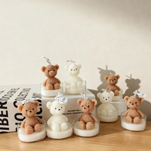 Velas Aromáticas de Cera de Soja con Forma de Oso para Baby Shower, N-183, Recuerdos para Baby Shower, Velas al por Mayor para Regalos y Decoración de Fiestas - Product Image 1