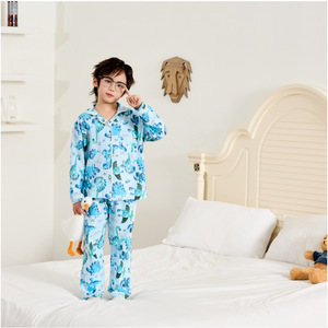 <span class=keywords><strong>Pigiama</strong></span> per Bambini 100% Cotone/Modello Primavera/Autunno Maniche Lunghe <span class=keywords><strong>con</strong></span> Stampa, Traspirante e Caldo, Set Loungewear per Ragazzi e Ragazze - Product Image 2