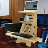 Bureau en contreplaqué pour ordinateur Portable avec cadre réglable en hauteur, bureau massif