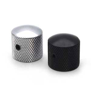 Perilla de sintonización de tono de domo de Metal con tornillos hexagonales, botones de Control de volumen para guitarra eléctrica, bajo, negro/cromo/dorado - Product Image 1