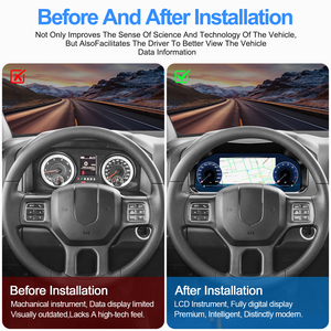 NaviHua New Digital Cluster LCD Instrument Auto <b>Speedometer</b> Linux System With Carplay Virtual Cockpit <b>for</b> Dodge RAM 2013 2018 - Product Image 5