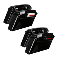 Sacoches rigides pour moto, sacoches latérales avec clés à verrouillage, ABS noir pour Harley Touring Street Electra Glide Road King 94-13