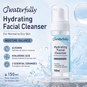 <span class=keywords><strong>Limpiador</strong></span> Facial <span class=keywords><strong>Hidratante</strong></span> con Ceramidas de Marca Privada, Repara la Barrera Cutánea, Espuma Limpiadora Facial al por Mayor para Piel Normal a Seca, 150 ml - Product Image 1