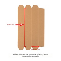 Boîte d'expédition en carton ondulé triangulaire de luxe pour affiches, boîte d'expédition en papier kraft avec logo personnalisé pour la livraison d'articles longs