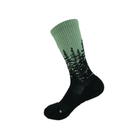Chaussettes de sport en maille respirante, absorbant l'humidité, avec soutien de la voûte plantaire, en polyester tricoté, à blocs de couleur et amortissantes