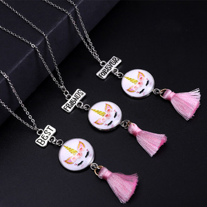Regalo per Lei Da Sposa della Damigella D'onore del Regalo In Acciaio Inox Vetro di Base Cabochon Dichiarazione Dei Monili Unicorno Collane Del Pendente per Le Donne - Product Image 4