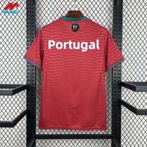 Jersey Kandang Merah Portugal Dewasa Pria 2026, Seragam Sepak Bola Fans/Pemain 1.1, Perlengkapan Sepak Bola Klasik Turnamen Utama Terakhir CR7. - Product Image 1