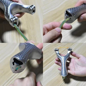 Color plata buena textura hecha en China Slingshot Bipod-Rack Senapan Wolfking <span class=keywords><strong>Trex</strong></span> Slingshot SL V52 para juegos de caza al aire libre - Product Image 6