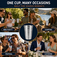 Vaso de Aluminio de 12oz, 16oz, 18oz y 20oz para Cervecerías Artesanales, Bares, Pubs, Promociones y Eventos de Degustación de Bebidas, Reciclable, para Servir Cerveza