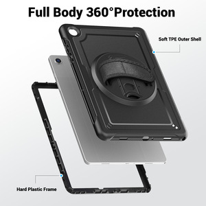 Étui antichoc robuste pour Samsung Galaxy Tab A9 A11, coque de protection robuste avec béquille rotative à 360 degrés - Product Image 2