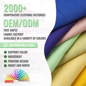 Tela de Punto Elástica 100% Poliéster Teñida Suave al Tacto, Jersey de Color Sólido 2X2 3X2 para Puños - Product Image 3