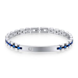 Bracelet en acier inoxydable personnalisé en gros avec logo gravé, nouveau design 2024 - Product Image 2