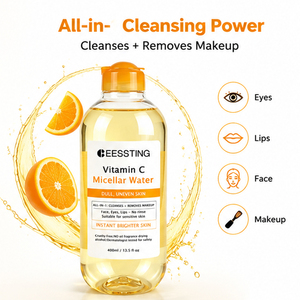 Limpiador Facial con Bomba Dosificadora para Mejorar las Imperfecciones de la Piel, Desmaquillante Facial, Labial y de Pestañas, Agua Micelar con Vitamina C - Product Image 3