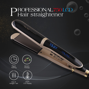 Lisseur et boucleur professionnel 2-en-1 MAC avec peigne anti-brûlure, <span class=keywords><strong>fer</strong></span> à <span class=keywords><strong>lisser</strong></span> à la kératine, double tension, chauffe rapide 750F - Product Image 5