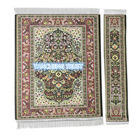 Tapis tissé vintage avec imprimé floral miniature, tapis de style miniature pour la décoration de meubles de maison miniature, accessoire