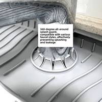 Tapis de robinet en silicone, support pour éponge et savon à vaisselle, protection anti-éclaboussures en silicone pour évier, pour comptoir de cuisine et salle de bain